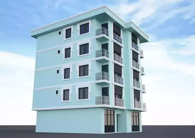 Ornate building 3d model 8