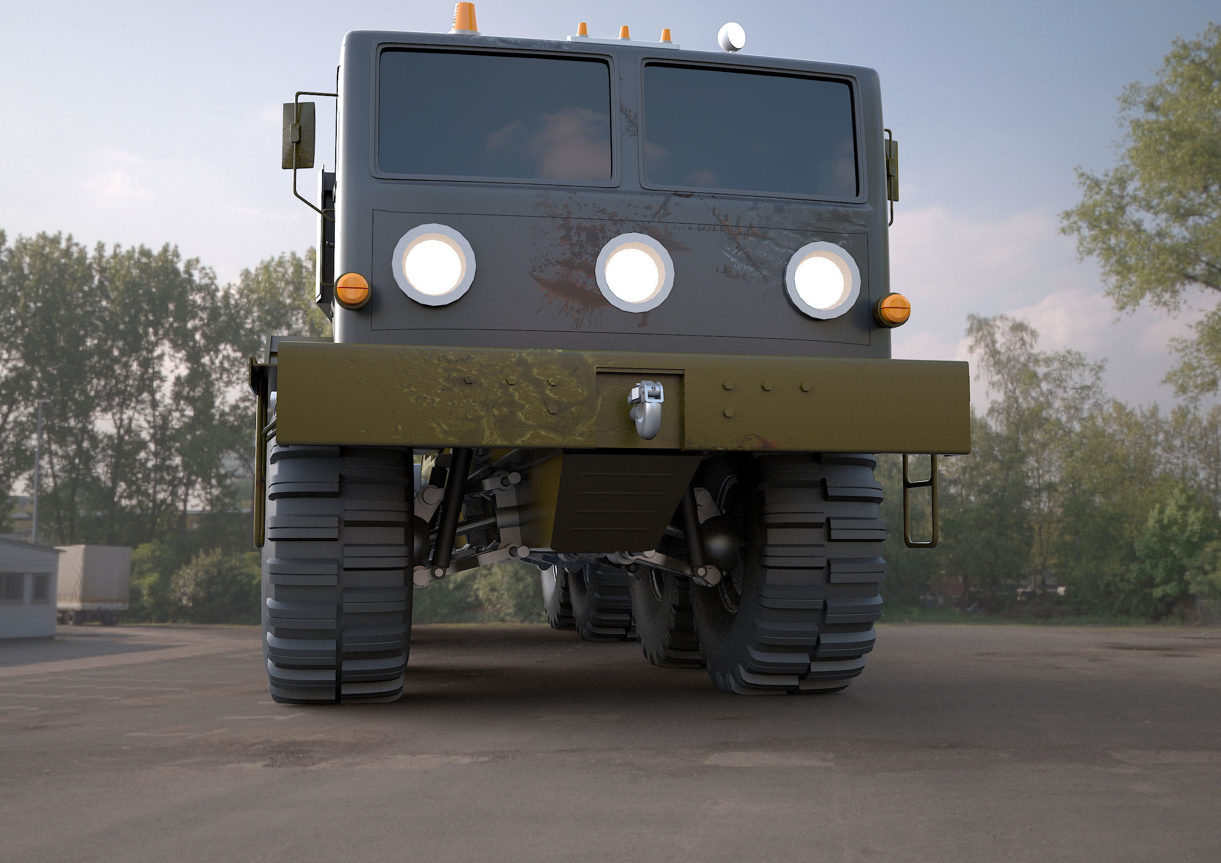 MA3-537 military tractor 3D model_6