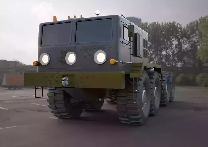 MA3-537 military tractor 3D model