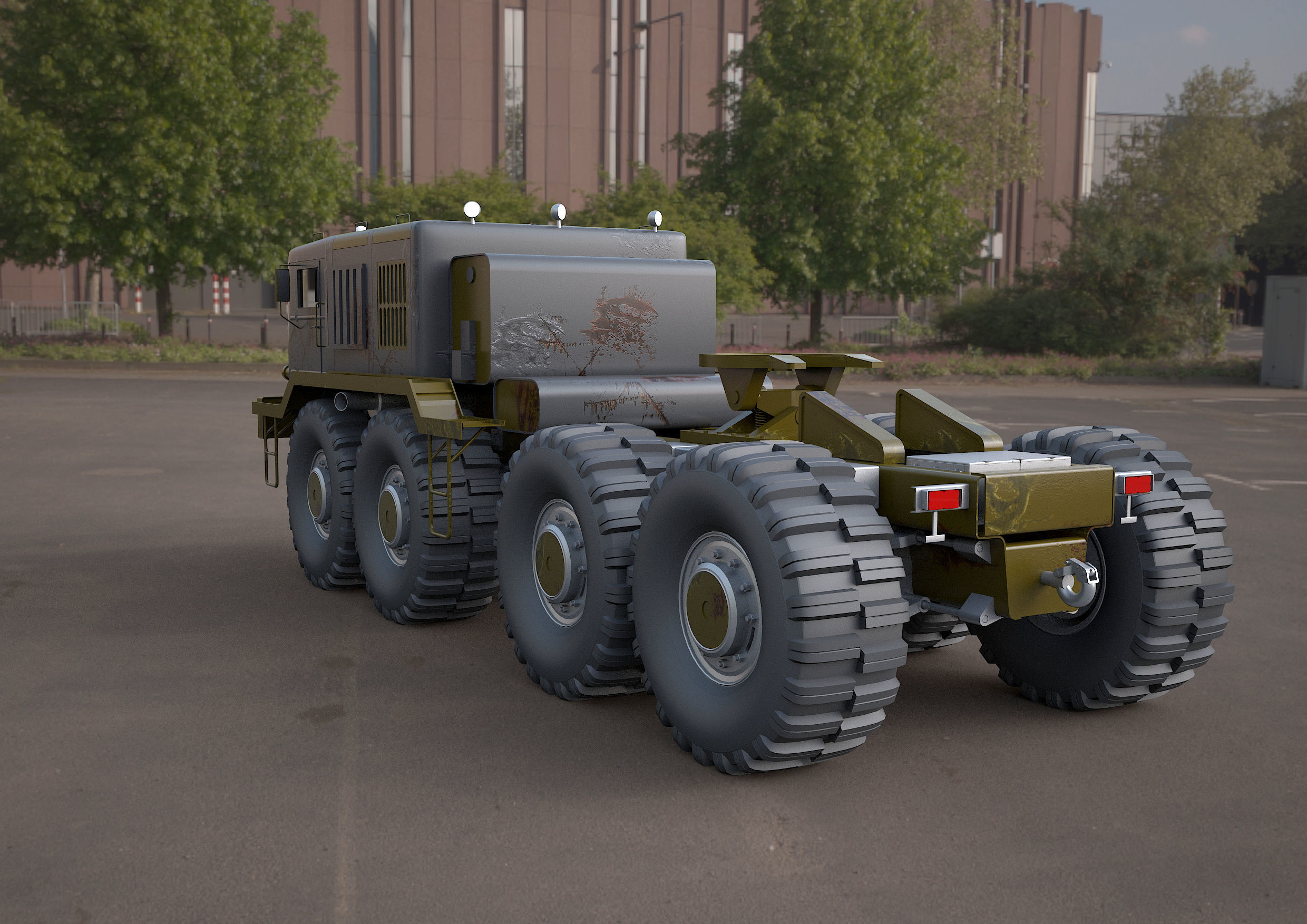 MA3-537 military tractor 3D model_3