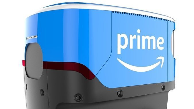 Delivery Robot Blue 3D model 3