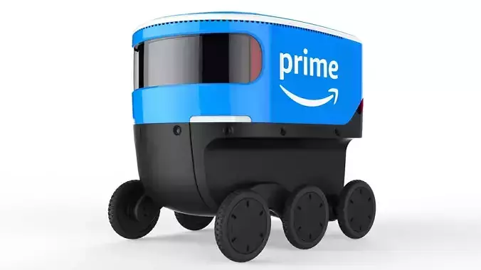 Delivery Robot Blue 3D model