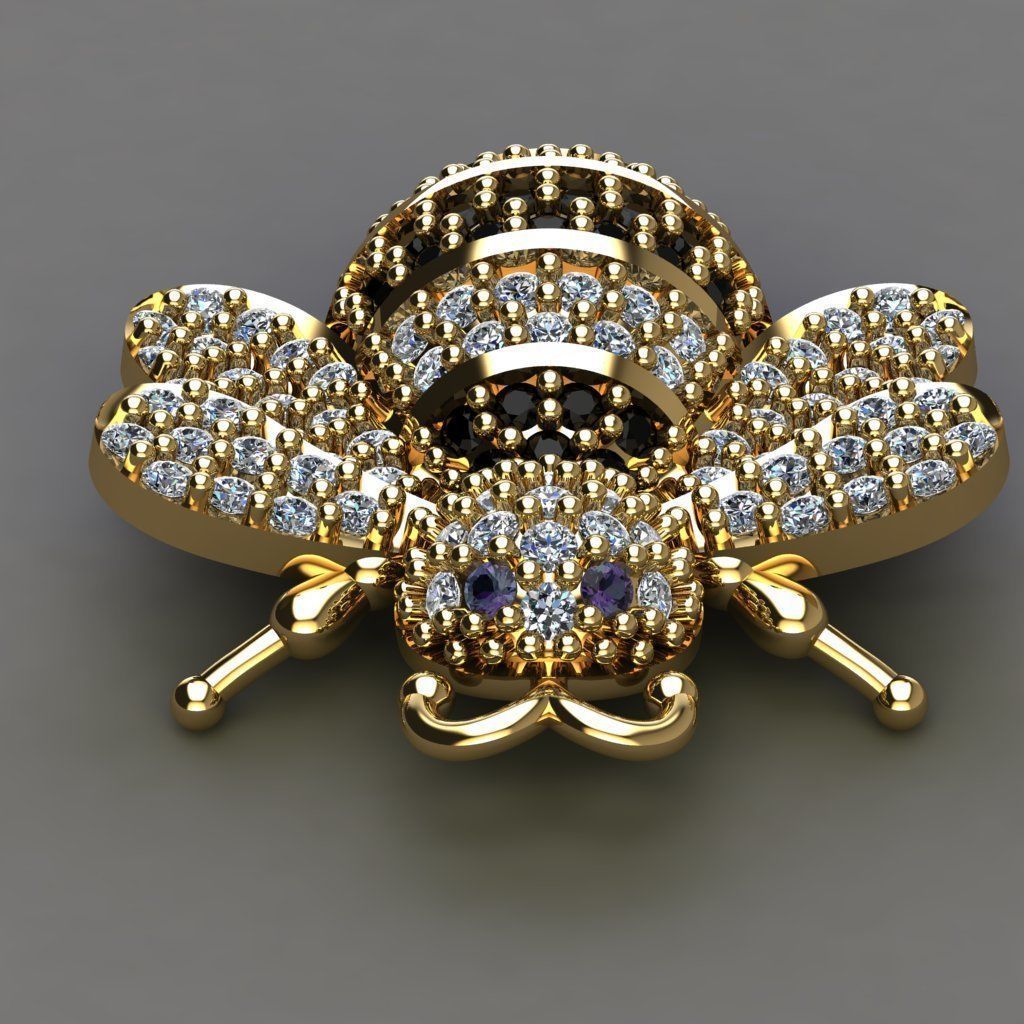 Bee - Pendant 3D print model_4
