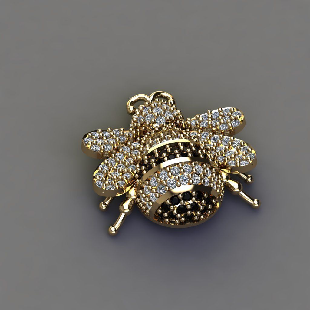 Bee - Pendant 3D print model_2