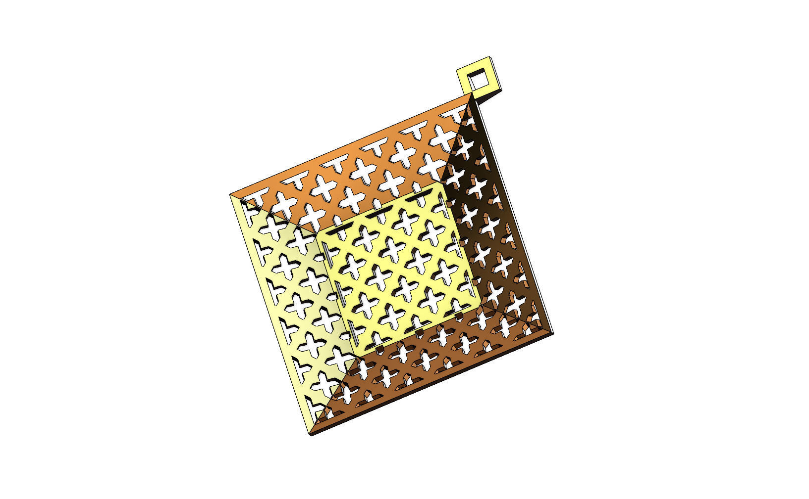 Moroccan beldi style moucharabieh pendant 3D print model_6