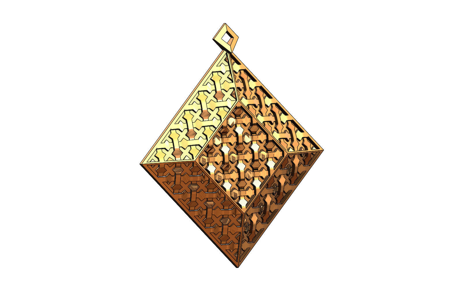 Moroccan beldi style moucharabieh pendant 3D print model_12