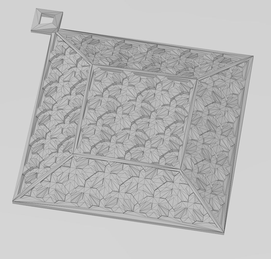 Moroccan beldi style moucharabieh pendant 3D print model_17
