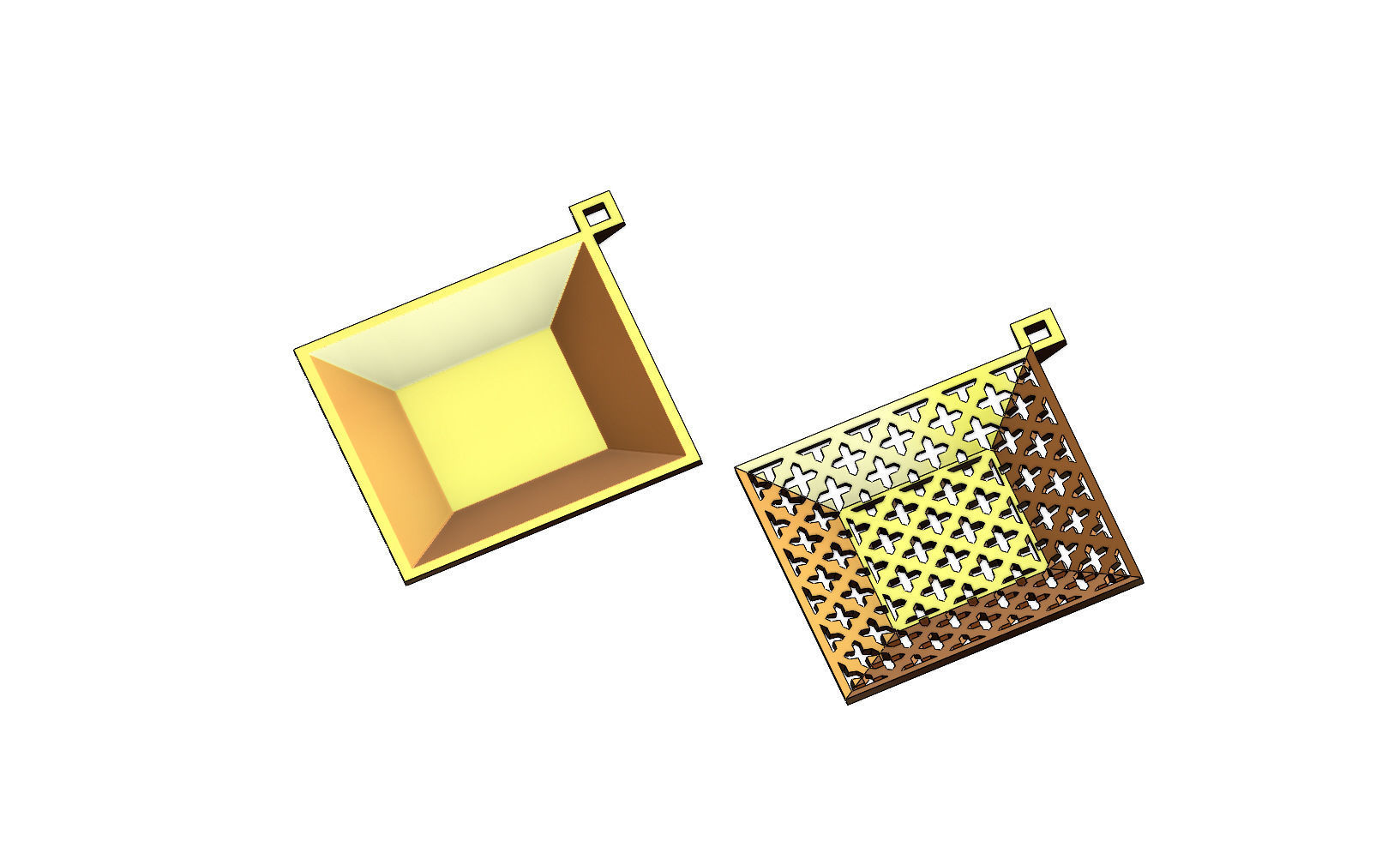 Moroccan beldi style moucharabieh pendant 3D print model_13
