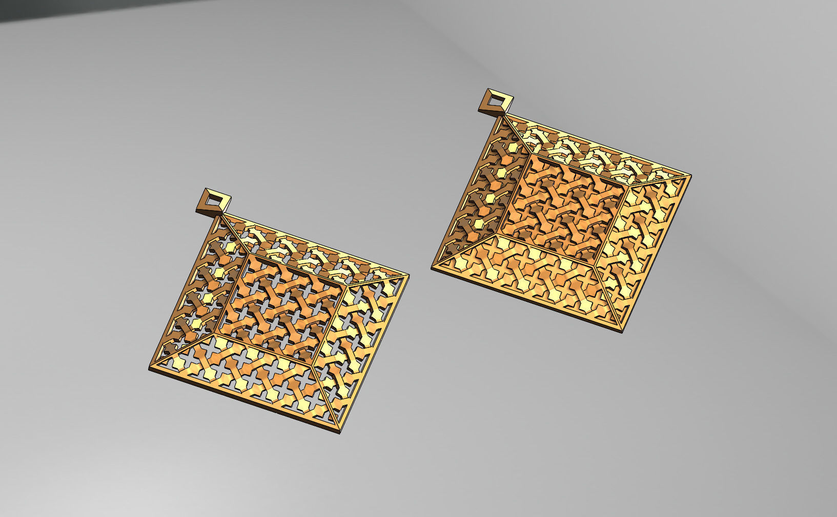 Moroccan beldi style moucharabieh pendant 3D print model_3