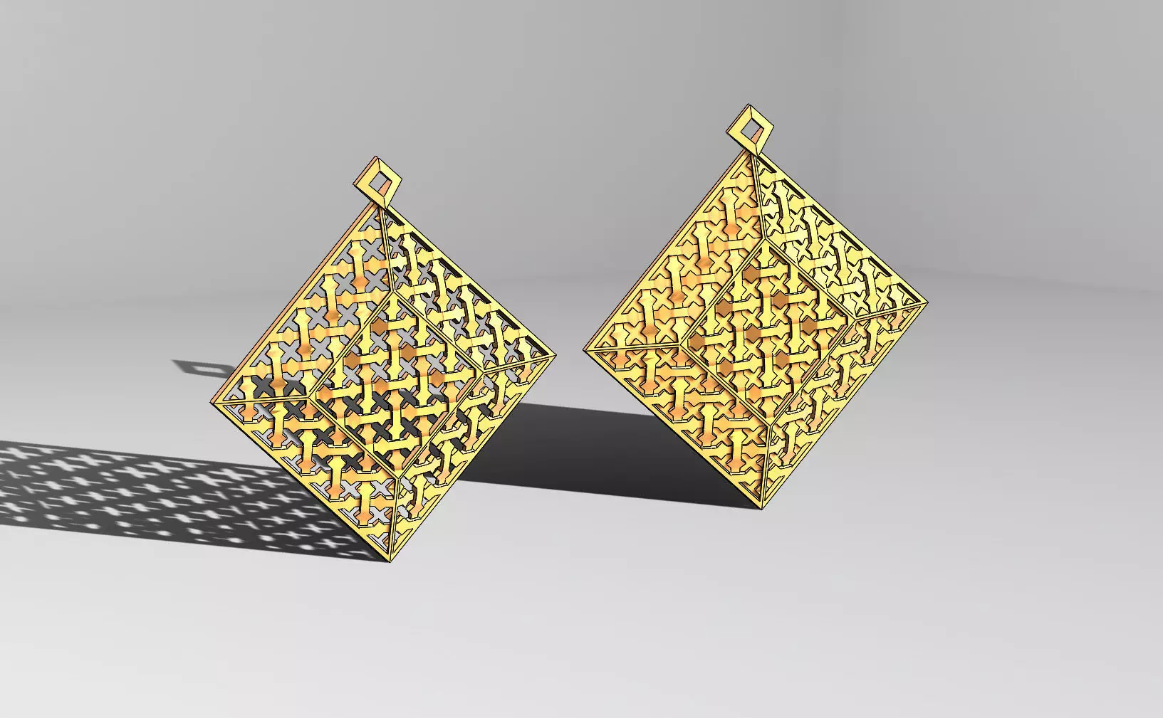Moroccan beldi style moucharabieh pendant 3D print model_0