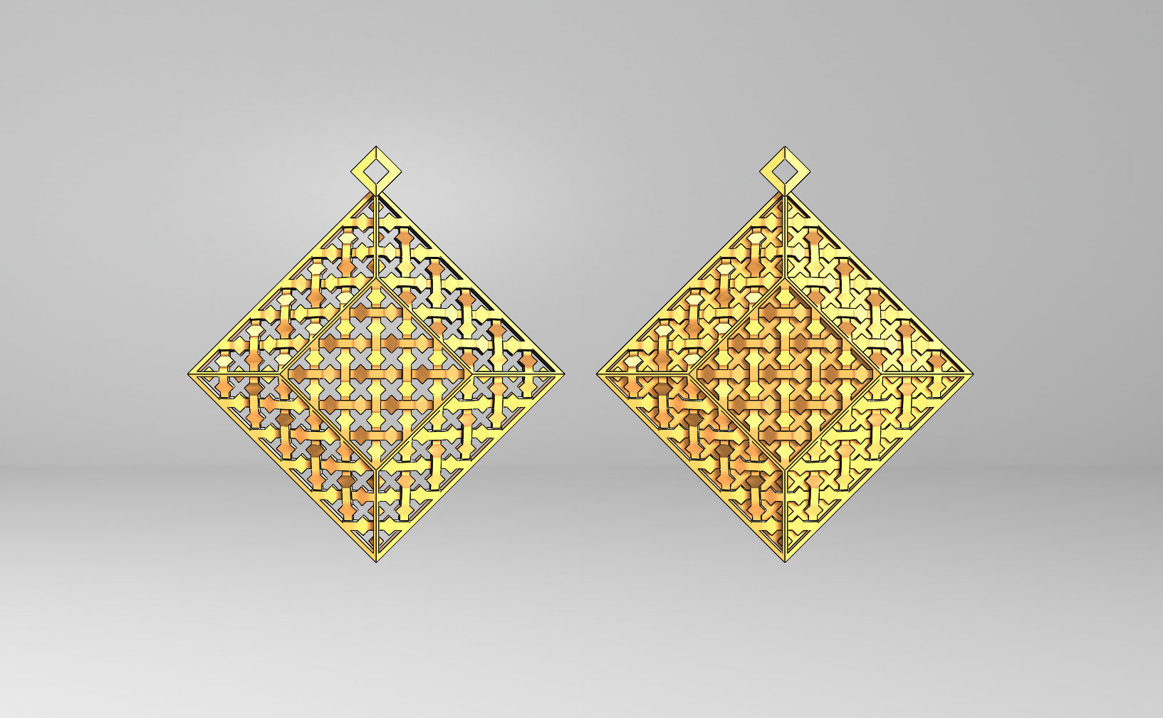 Moroccan beldi style moucharabieh pendant 3D print model_1