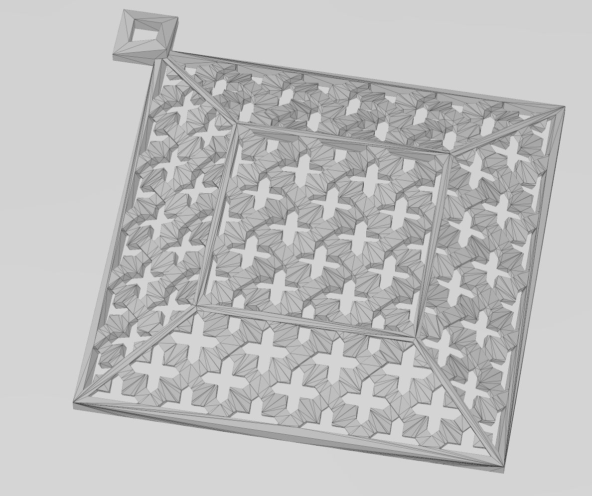 Moroccan beldi style moucharabieh pendant 3D print model_16