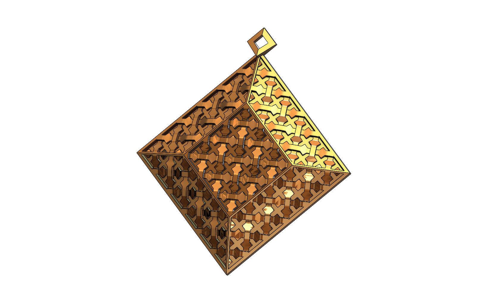 Moroccan beldi style moucharabieh pendant 3D print model_10