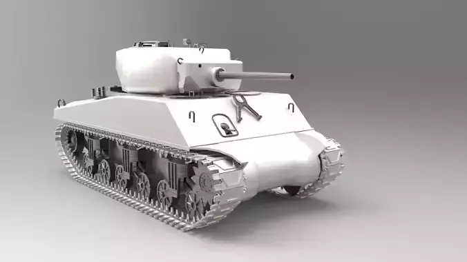 simple tank Low-poly 3D model