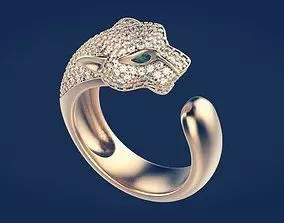 Panther Diamond Ring Free 3D model