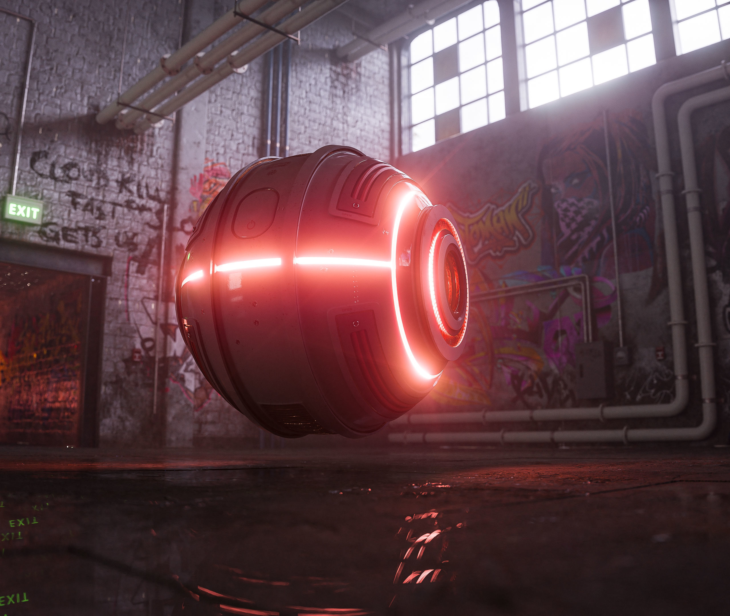 Spherical Drone 3D model_5