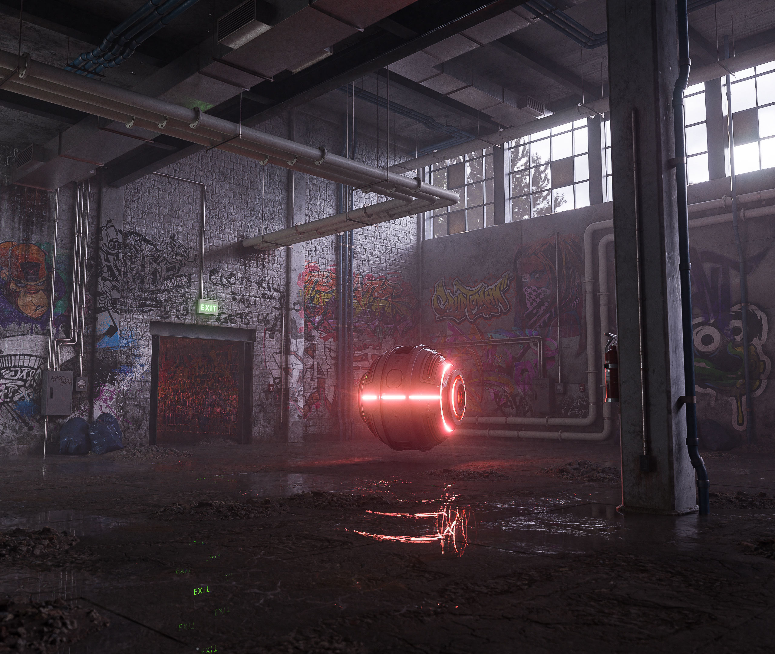 Spherical Drone 3D model_4