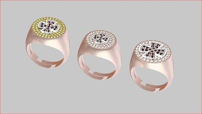 Ring - Cross 3D print model
