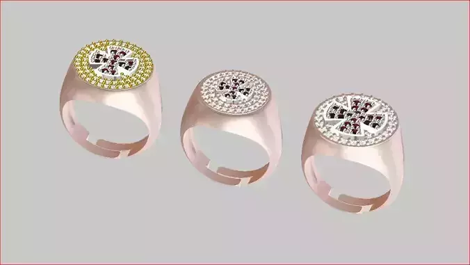 Ring - Cross 3D print model