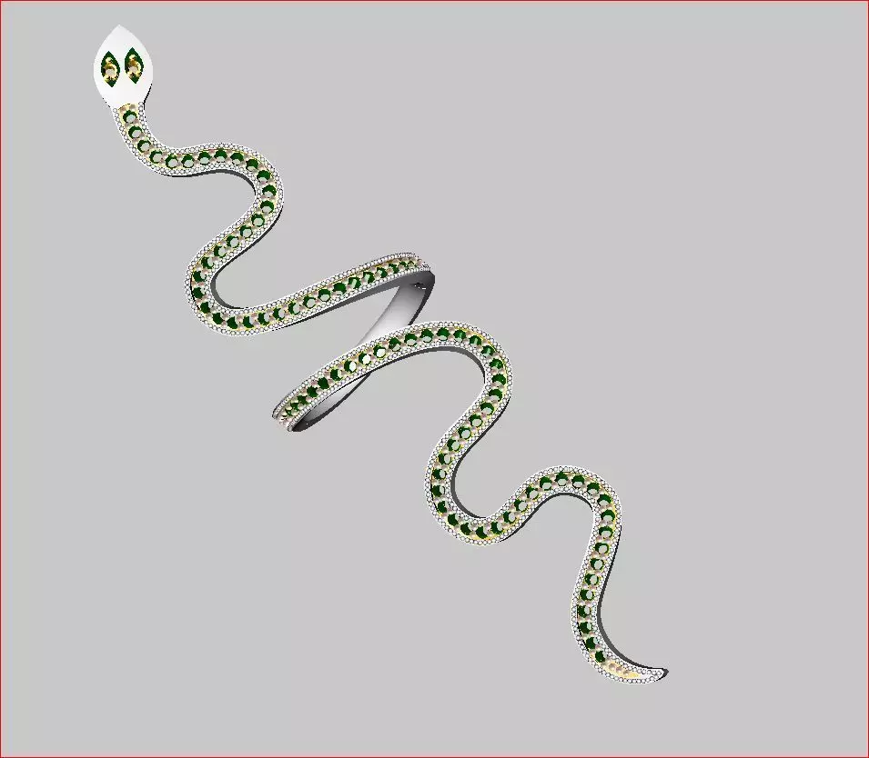 Snake - Ring 3D print model_0