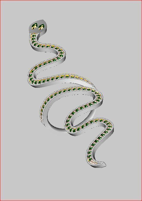 Snake - Ring 3D print model_4