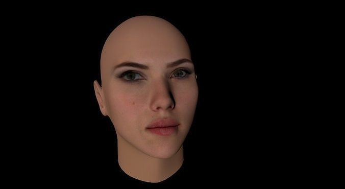 skarllet woman with bald head 3D model