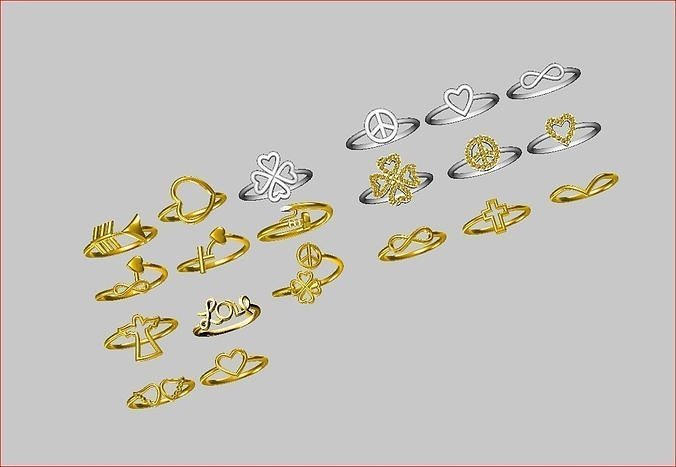 Light Rings - 20 Models 3D print model
