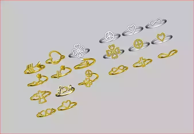 Light Rings - 20 Models 3D print model