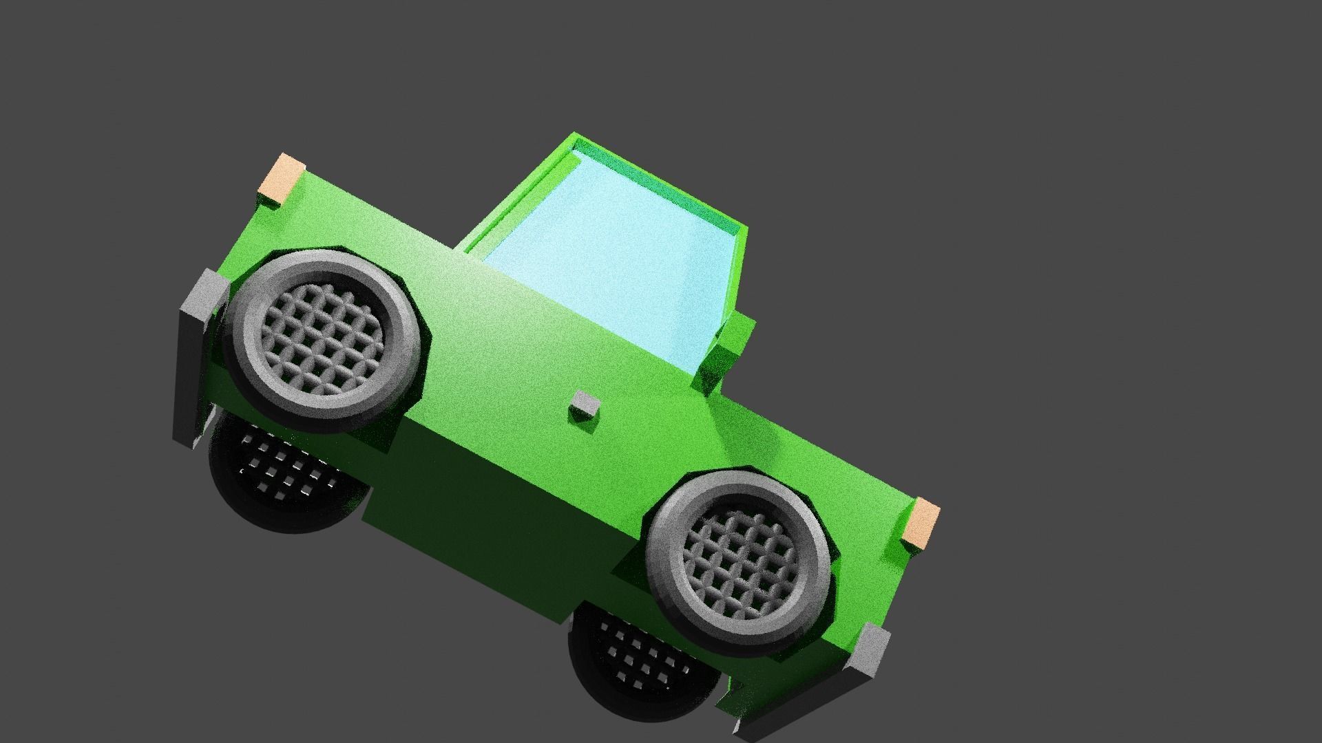 low poly easy car 3D model_4