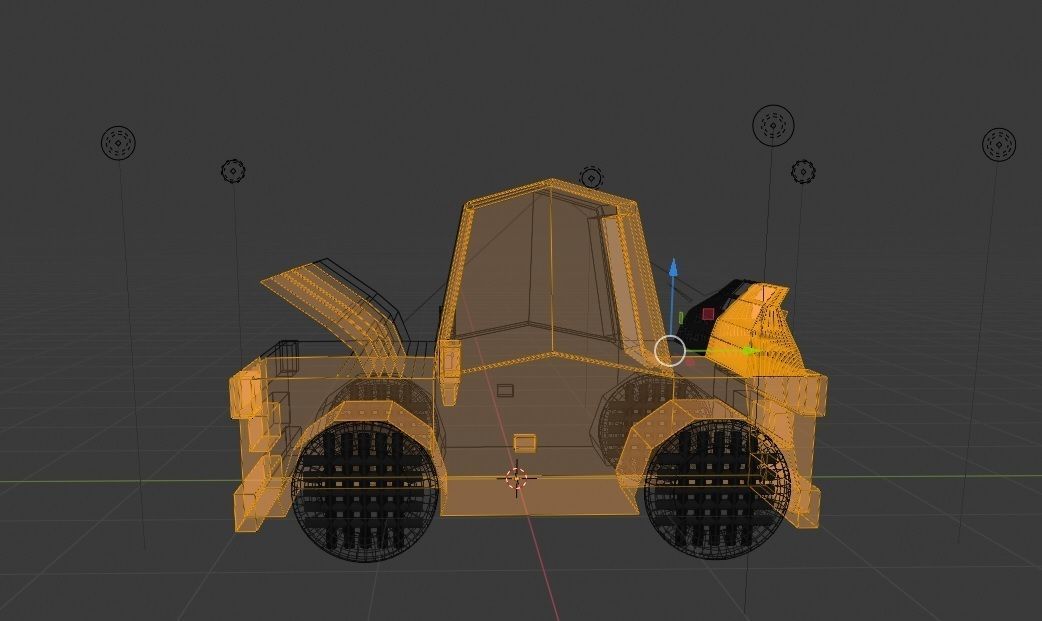 low poly easy car 3D model_6