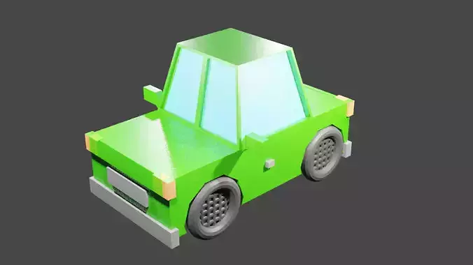 low poly easy car
