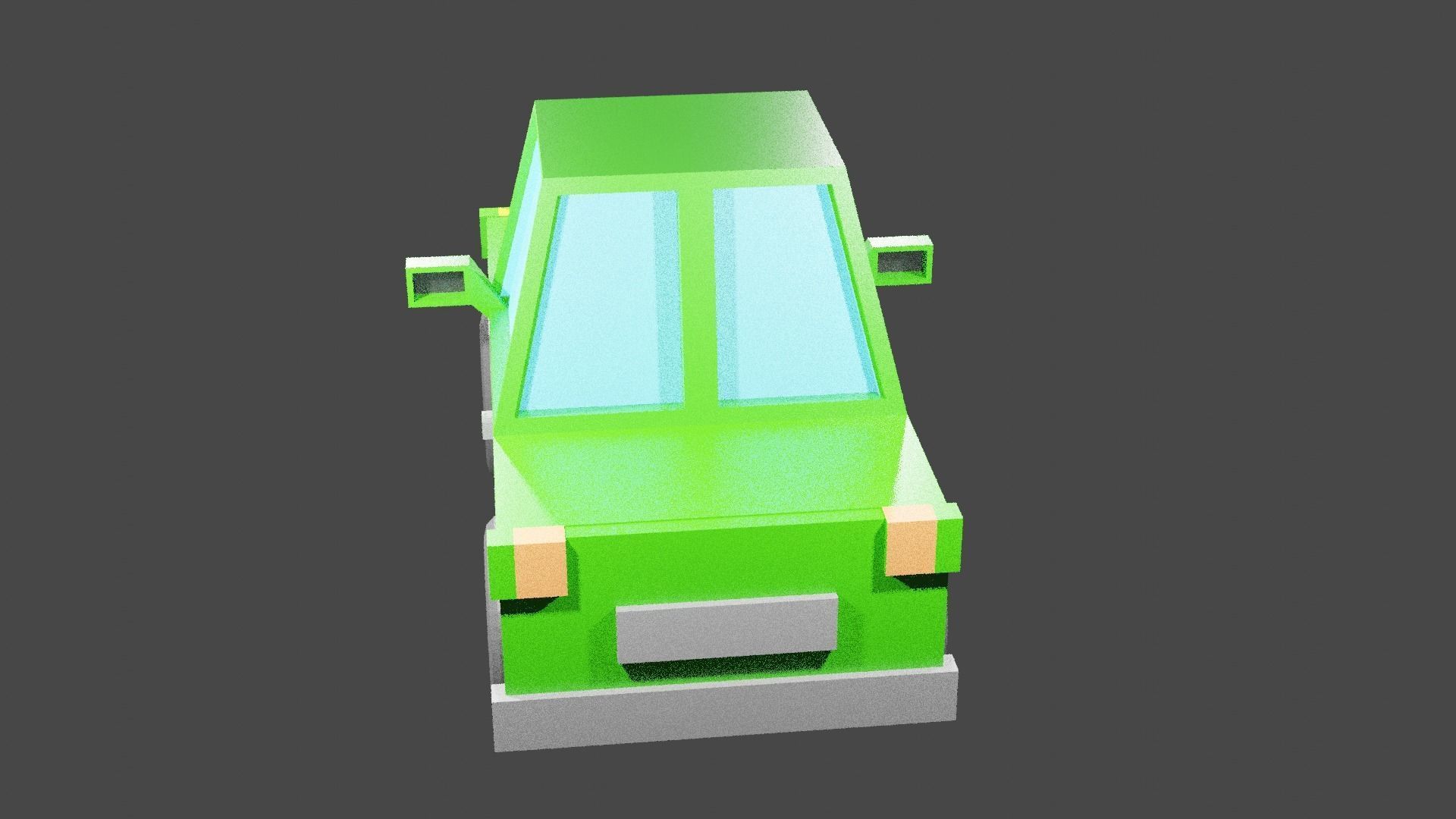 low poly easy car 3D model_2