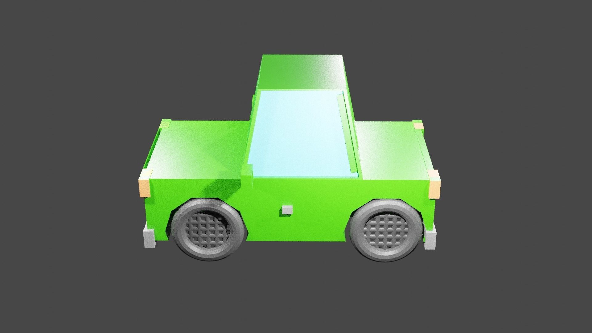 low poly easy car 3D model_3