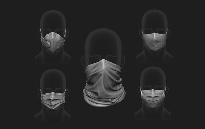 Face Mask Base Mesh Set 3D print model