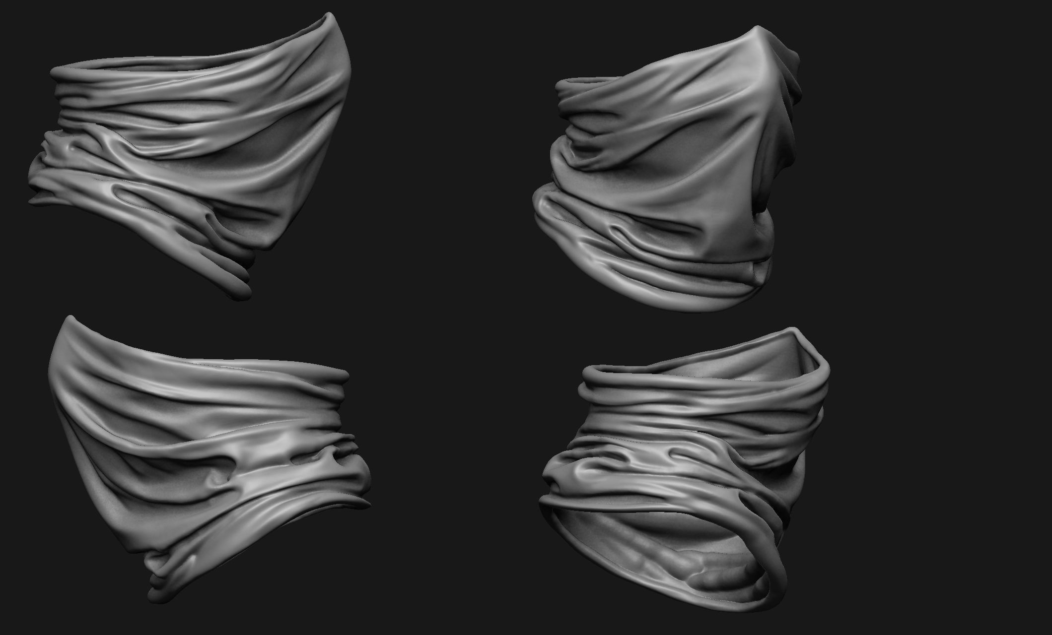 Face Mask Base Mesh Set 3D print model_7
