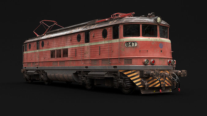 old locomotive train 3D model