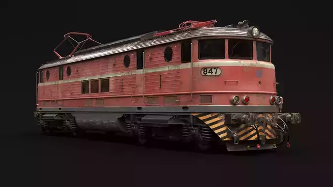 old locomotive train 3D model