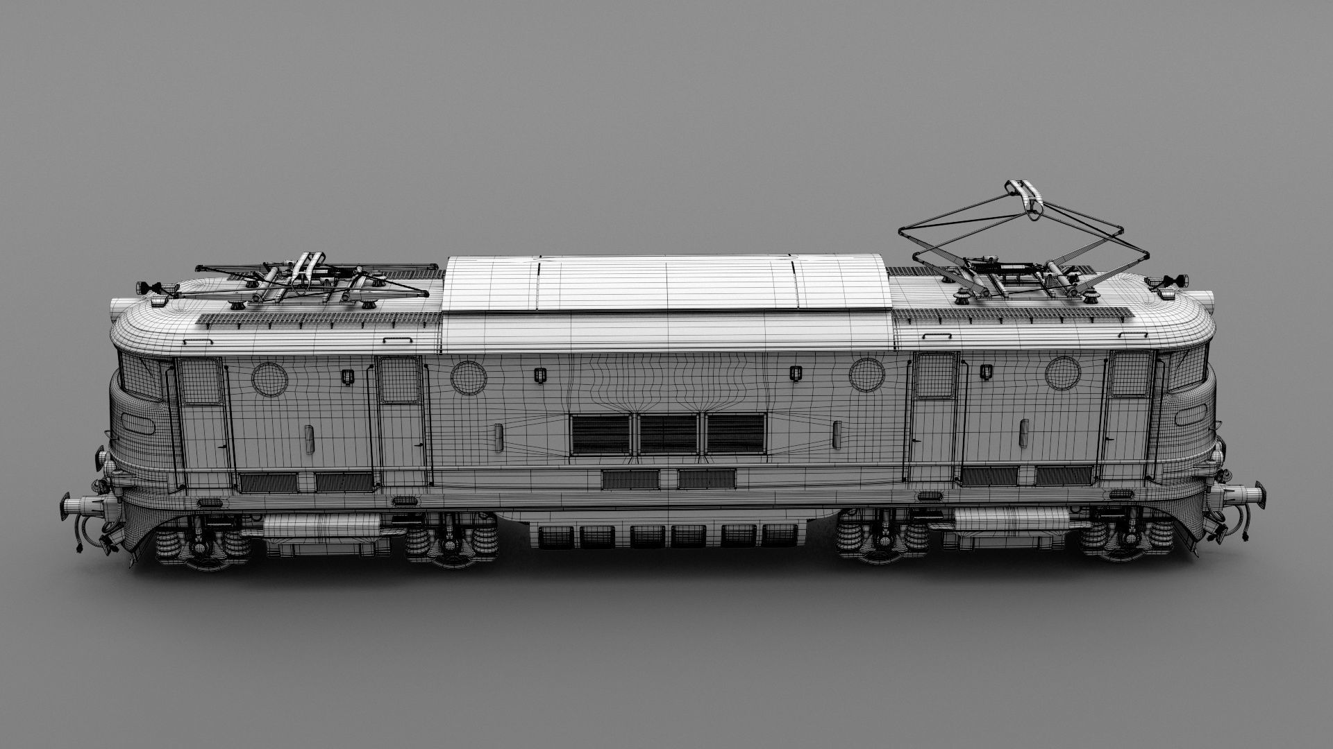 old locomotive train model only 3D model_7