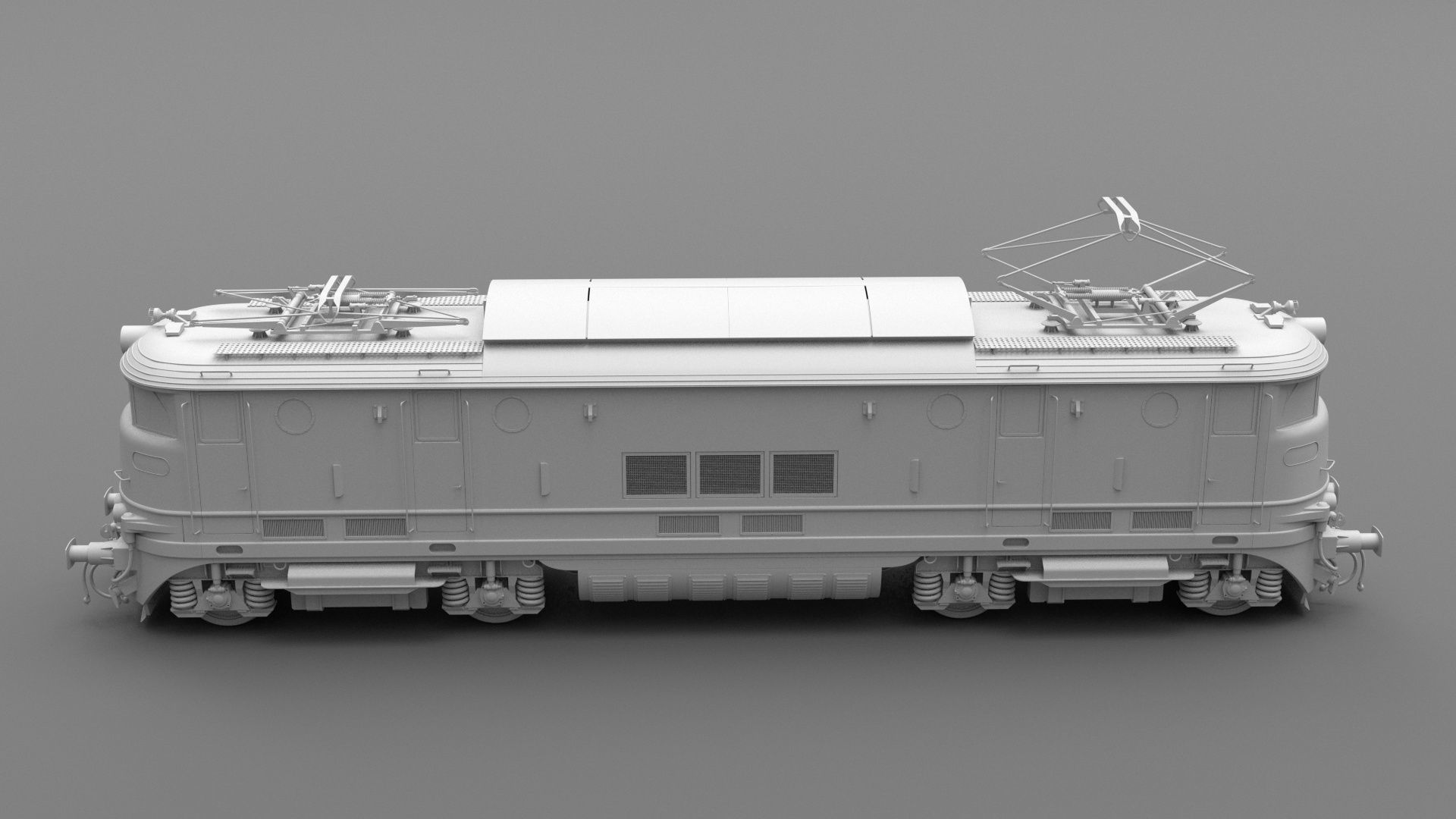 old locomotive train model only 3D model_3