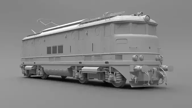 old locomotive train model only 3D model