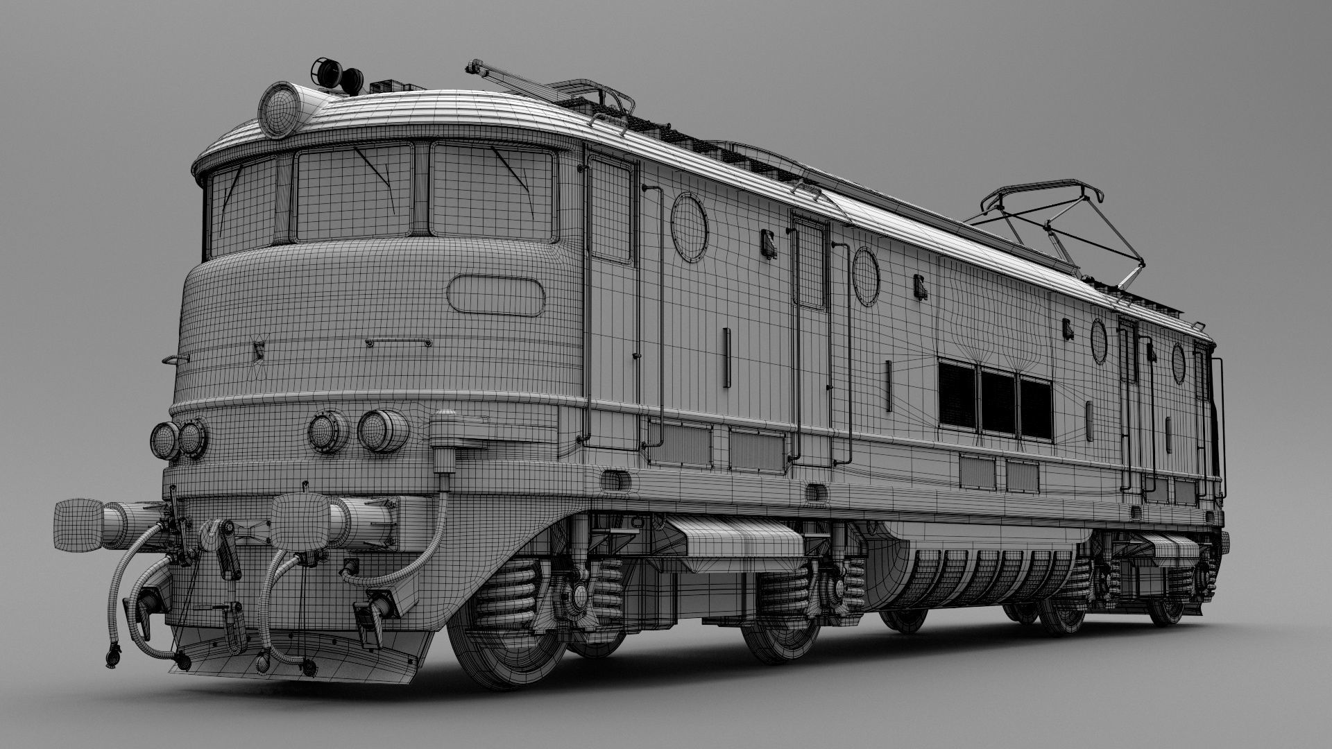 old locomotive train model only 3D model_5