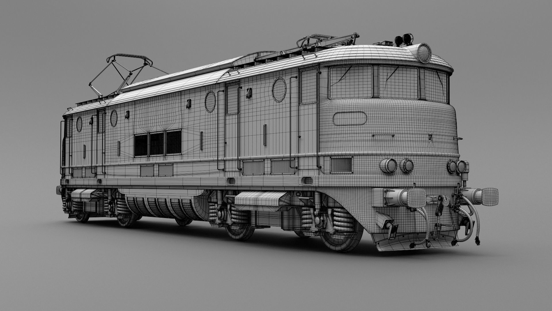 old locomotive train model only 3D model_4