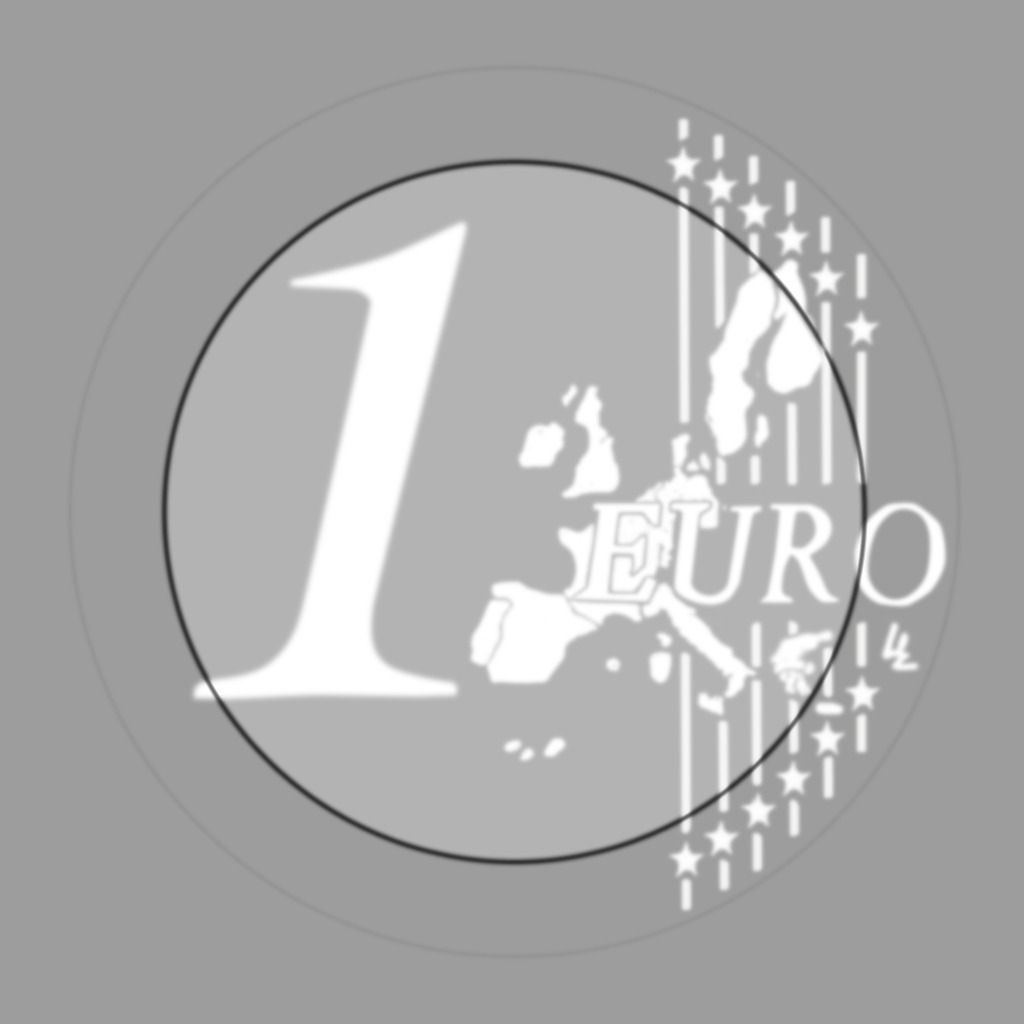 1 Euro Coin Low-poly 3D model_8