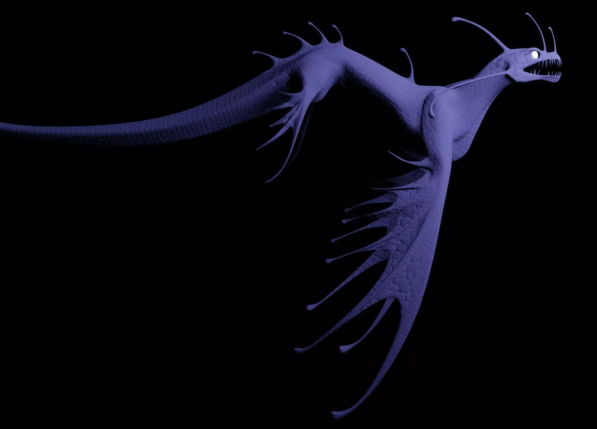 Sea Monster Low-poly 3D model_0