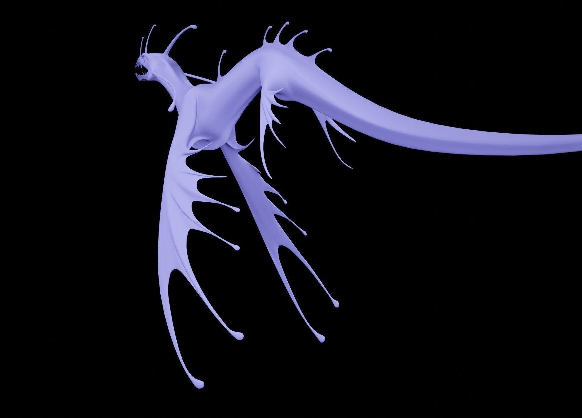 Sea Monster Low-poly 3D model_22