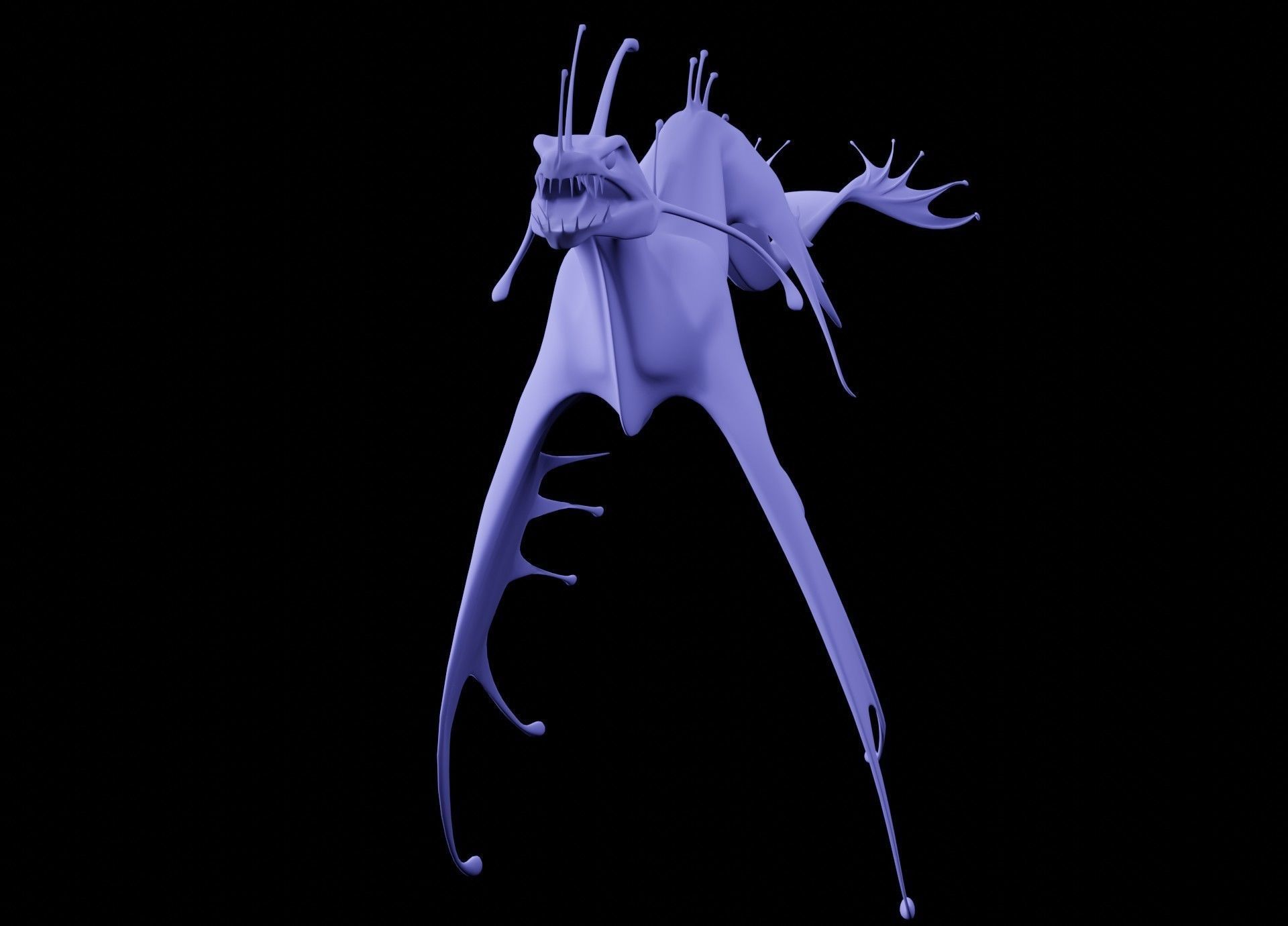 Sea Monster Low-poly 3D model_8