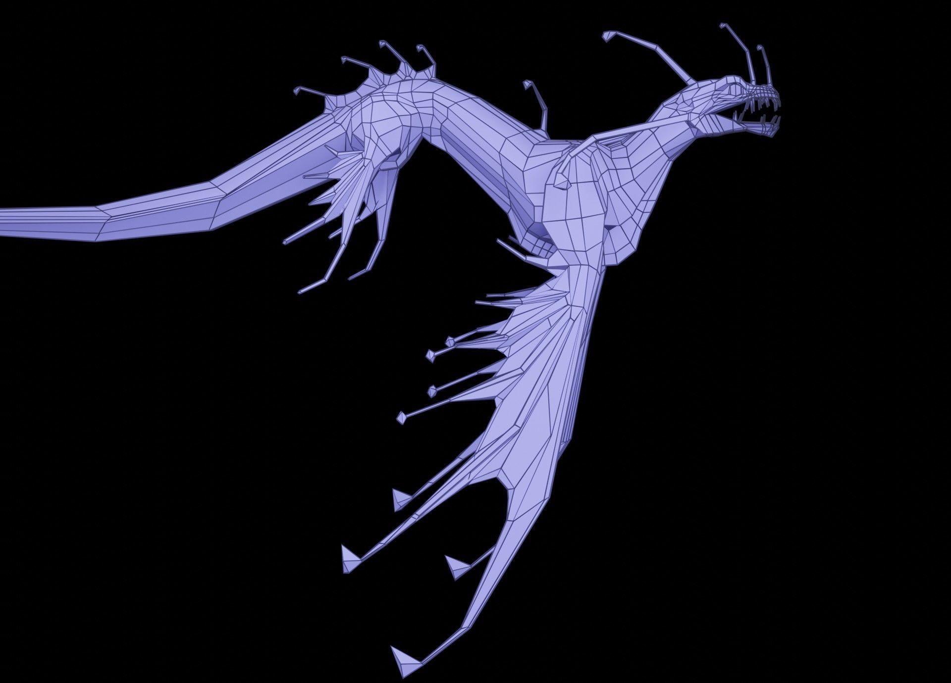 Sea Monster Low-poly 3D model_7