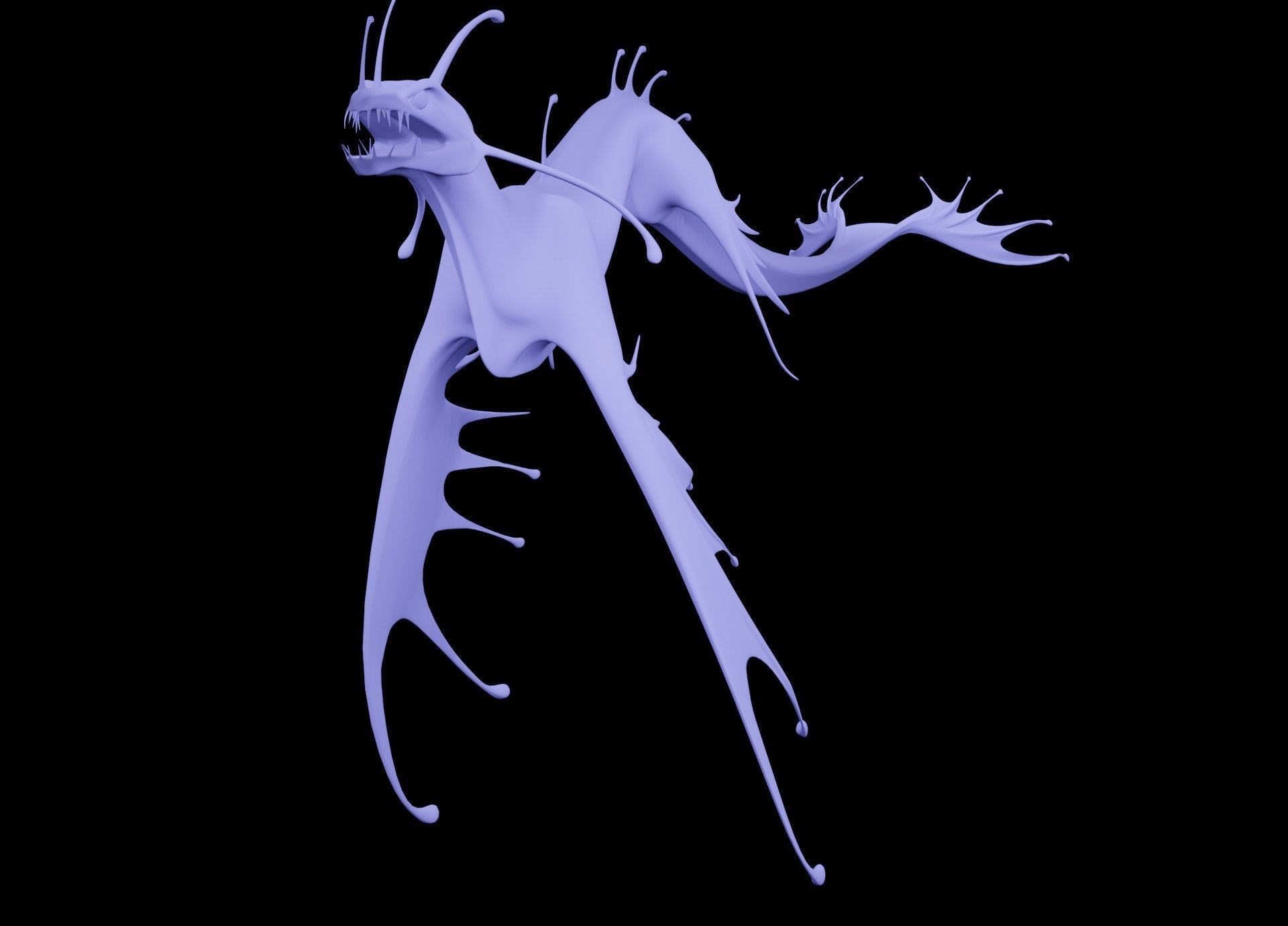 Sea Monster Low-poly 3D model_27