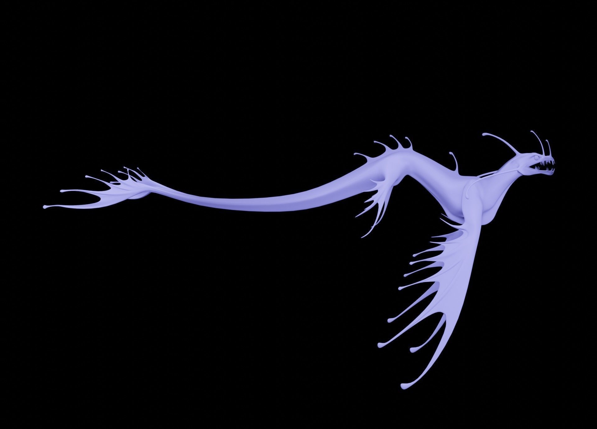 Sea Monster Low-poly 3D model_10