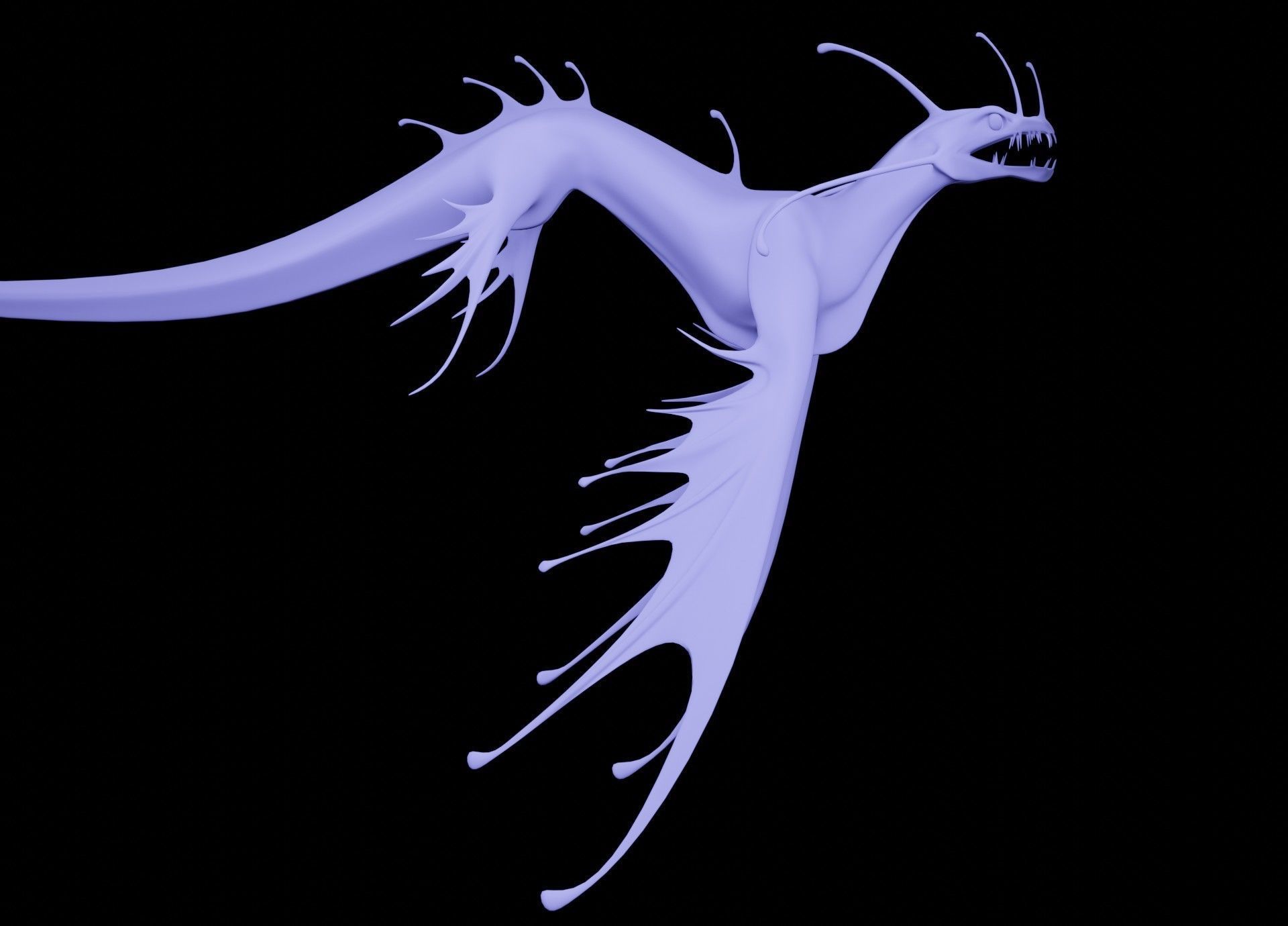 Sea Monster Low-poly 3D model_6